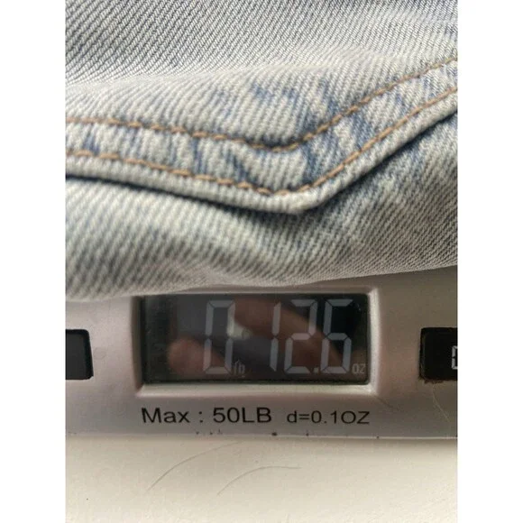 Garage Womens Bermuda Jean Shorts Size 00 Blue Denim Cut-off Jorts Skater Grunge - Picture 16 of 16